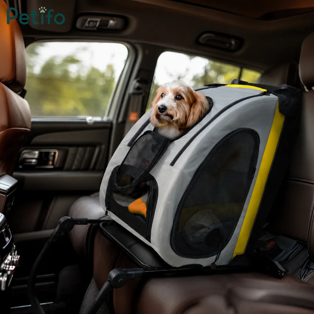 Passeggino per animali con supporto per auto