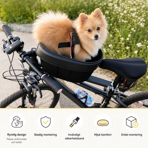 Bike basket with sturdy metal frame and secure mounting - Petifo