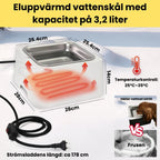 Electrically heated water bowl Electrically heated water bowl with a capacity of 3.2 litres - Petifo