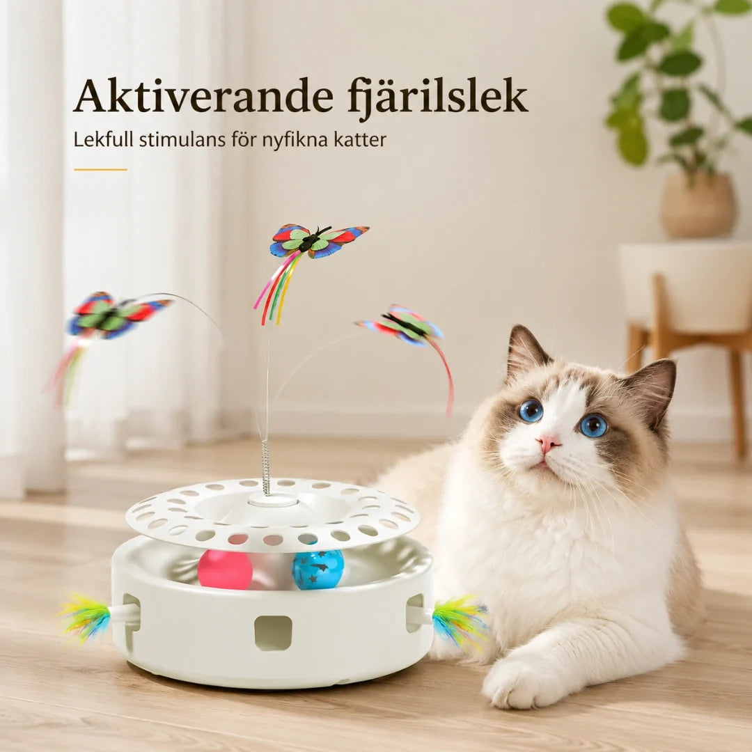 Felineo Butterfly Toy 3-in-1 engaging butterfly play with a cat - Petifo