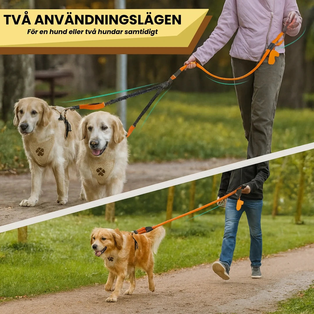 Reflective Double Lead For one dog or two dogs at the same time - Petifo