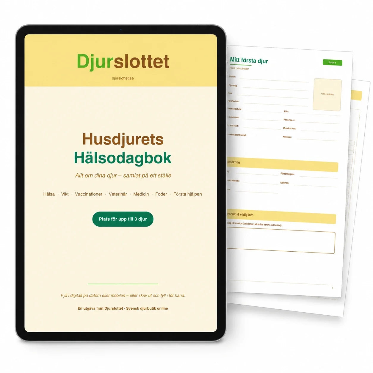 Pet Health Diary – Fillable PDF for Dogs & Cats - Petifo