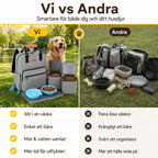 PawsPack Storage Backpack comparison vs ordinary bag - Petifo