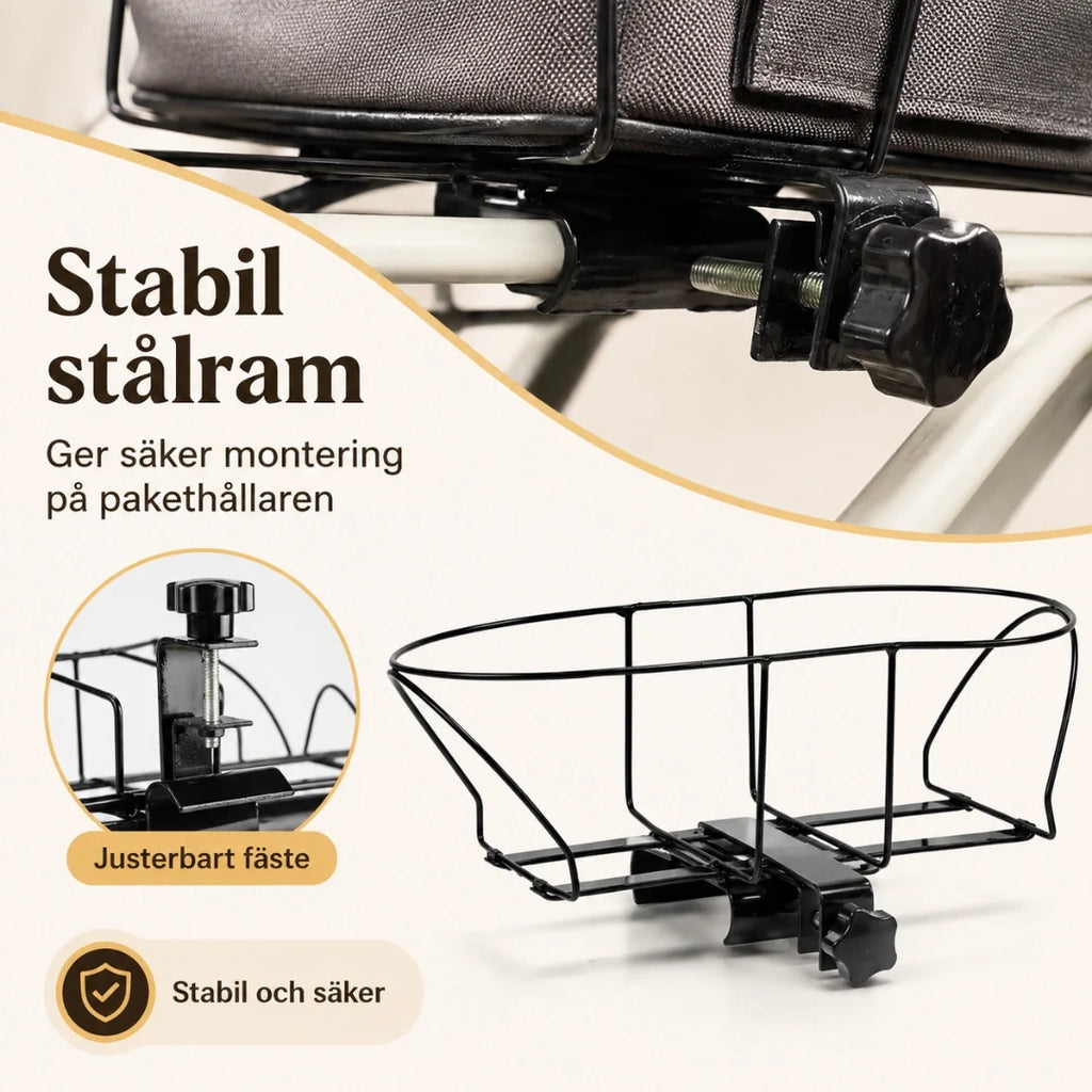 PetFuled Bicycle Basket mounted on the luggage rack - Petifo