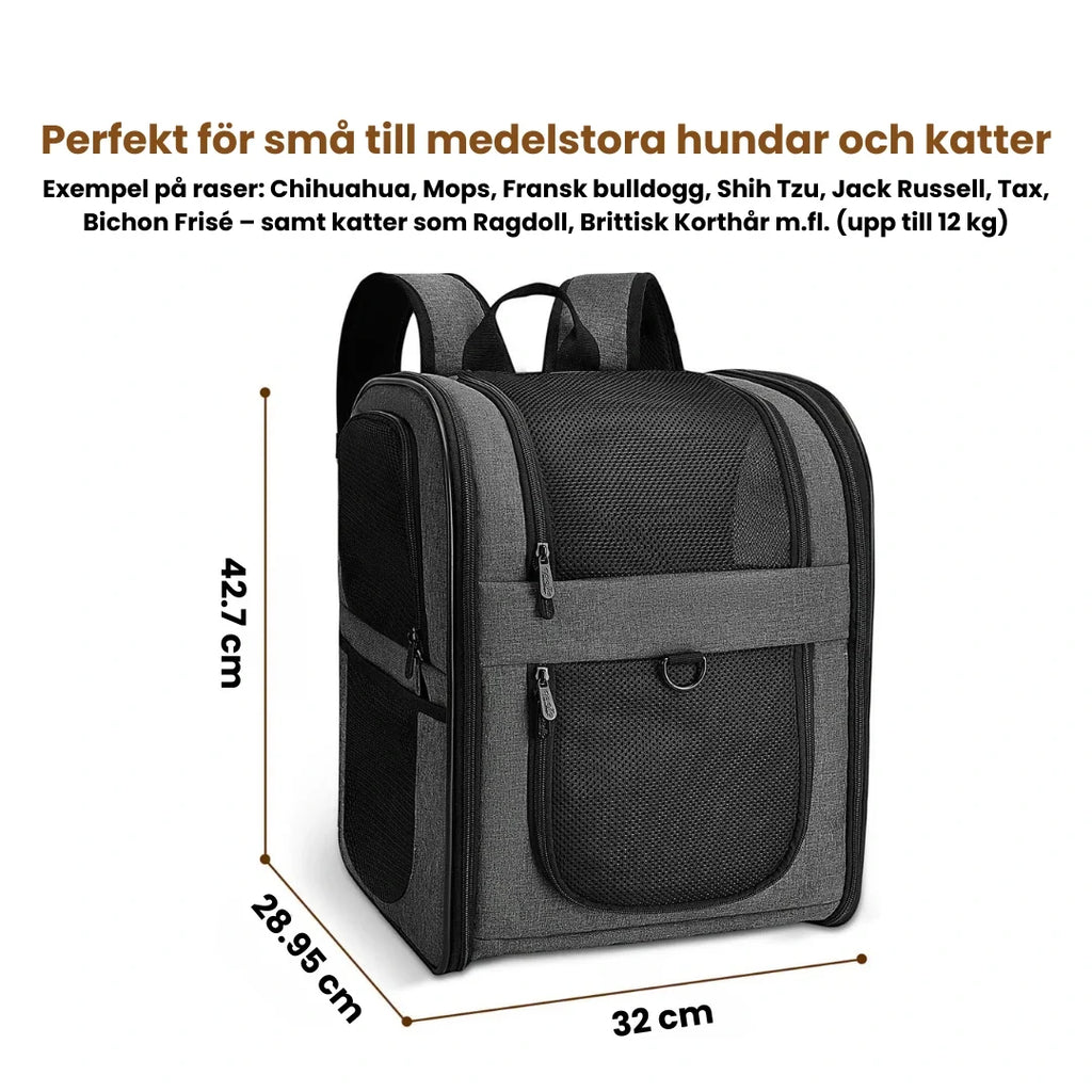 PetPacker Backpack size - Perfect for small to medium-sized dogs and cats - Petifo