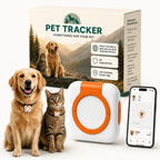 GPS pet tracker device with dog and cat, real time tracking and no subscription smart collar Petifo