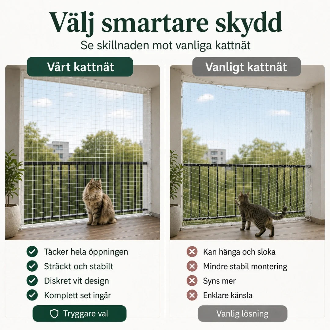SafeGuard cat net compared with an ordinary net - Petifo