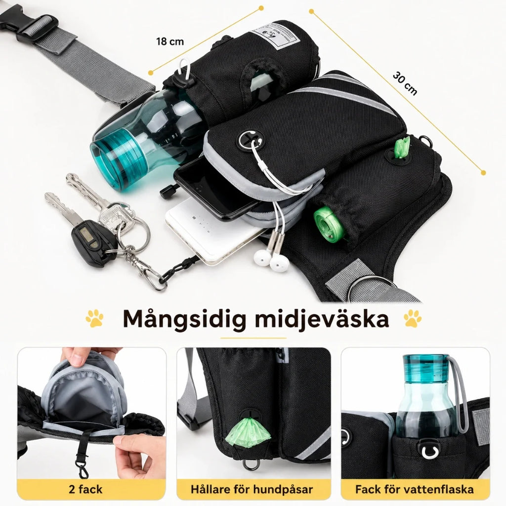 FreeRun Pro Training Lead with Waist Bag - Petifo