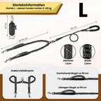 Size information for Reflective Double Lead - Petifo