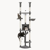 Albero per gatti regolabile da pavimento a soffitto, 216–285 cm