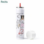 Three-ounce refill spray canister with its cap removed, showing the nozzle used for training collars.