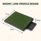Dimensioni della toilette in erba per cani: 63 × 51 × 6,3 cm