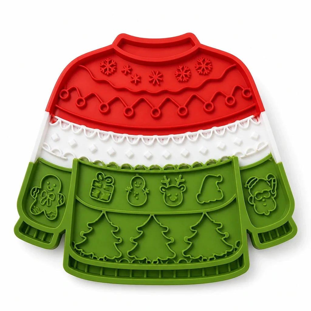Tappetino natalizio MerryLick su sfondo bianco – Petifo