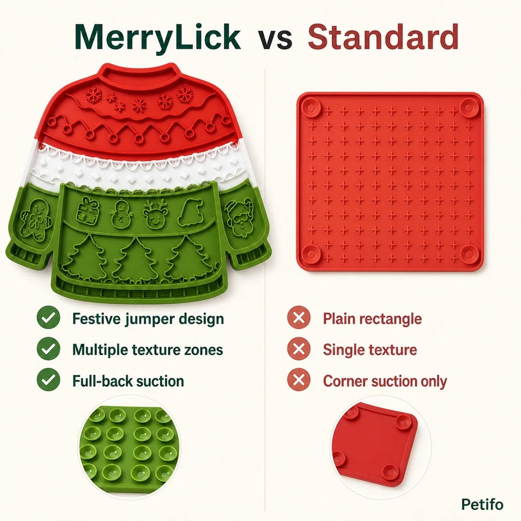 MerryLick confrontato con un normale tappetino in silicone – Petifo