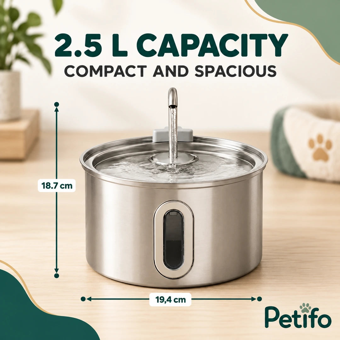 PawHut 2.5 L Cat Water Fountain – size - Petifo