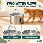 PawHut 2.5 L Cat Water Fountain – two flows - Petifo