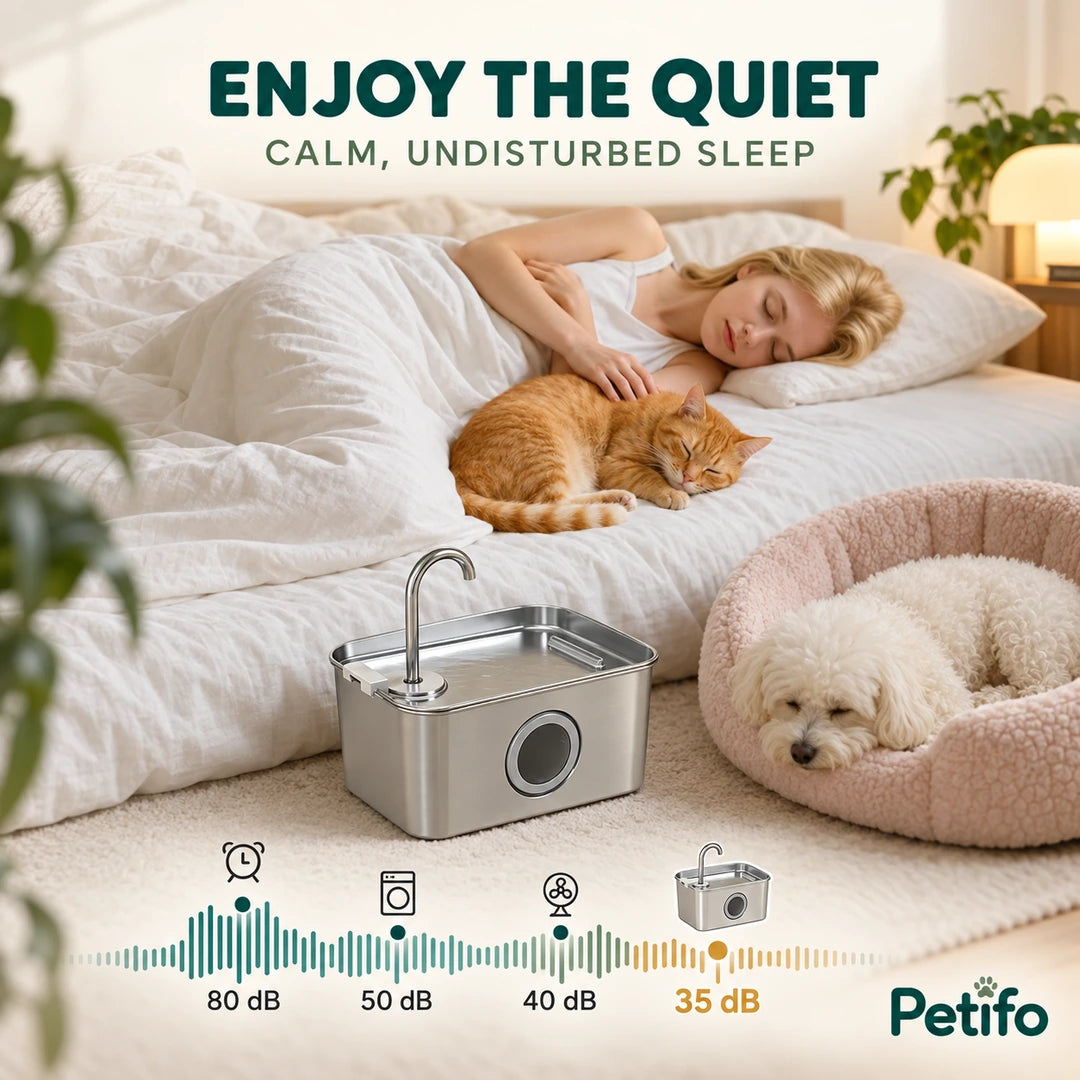 PawHut 3.2 L Pet Water Fountain – quiet - Petifo