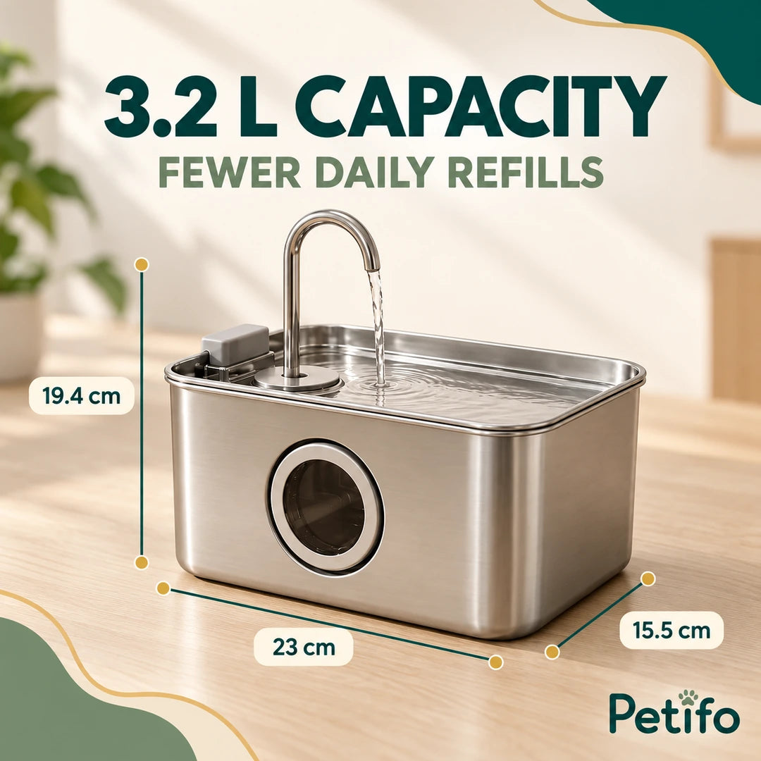 PawHut 3.2 L Pet Water Fountain – size - Petifo
