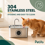 PawHut 3.2 L Pet Water Fountain – stainless steel - Petifo