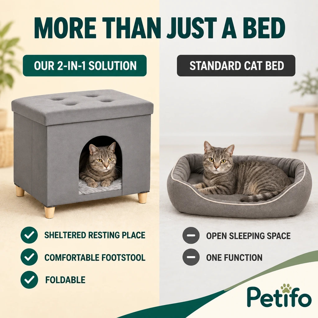 PawHut Cat House & Footstool – comparison - Petifo
