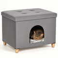 PawHut Cat House & Footstool – hero - Petifo