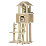 Albero tiragraffi per gatti con casetta PawHut