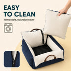 Removable washable cover on the PawHut dog car seat - Petifo