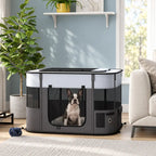 PawHut foldable pet playpen – living room – Petifo