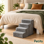 PawHut Four-Step Pet Stairs – bedside - Petifo