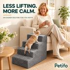 PawHut Four-Step Pet Stairs – less lifting - Petifo