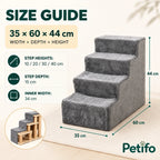 PawHut Four-Step Pet Stairs – size - Petifo