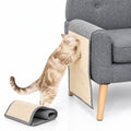 Cat using one PawHut sofa scratch protector with the second protector visible beside it - Petifo