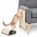 Cat using one PawHut sofa scratch protector with the second protector visible beside it - Petifo