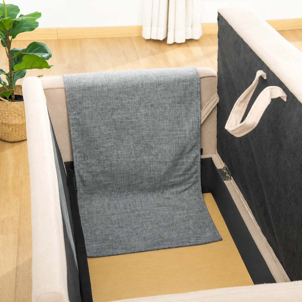 Rear placement of the PawHut sofa scratch protector over an armrest - Petifo