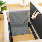 Rear placement of the PawHut sofa scratch protector over an armrest - Petifo