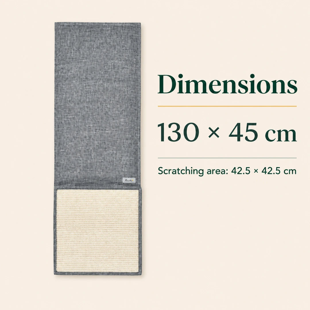 Dimensions of the PawHut sofa scratch protector with scratching area - Petifo