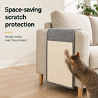 Space-saving PawHut scratch protector hanging over an armrest - Petifo