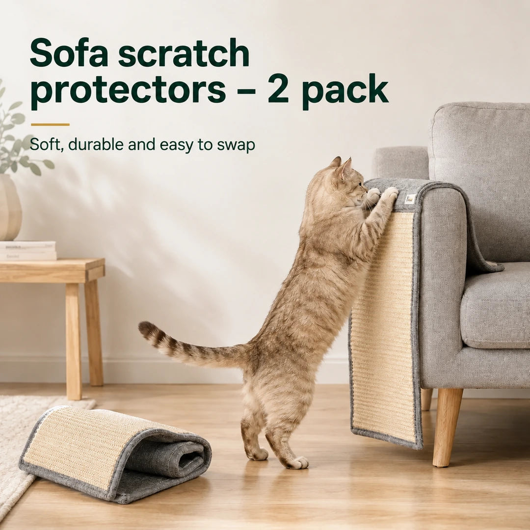 Two PawHut sofa scratch protectors shown as a 2-pack - Petifo