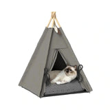 Cuccia a tenda con cuscino per cani e gatti PawHut