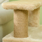 Close-up of a sisal scratching post on the PawHut cat stairs - Petifo