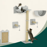 Set da parete per arrampicata dei gatti PawHut