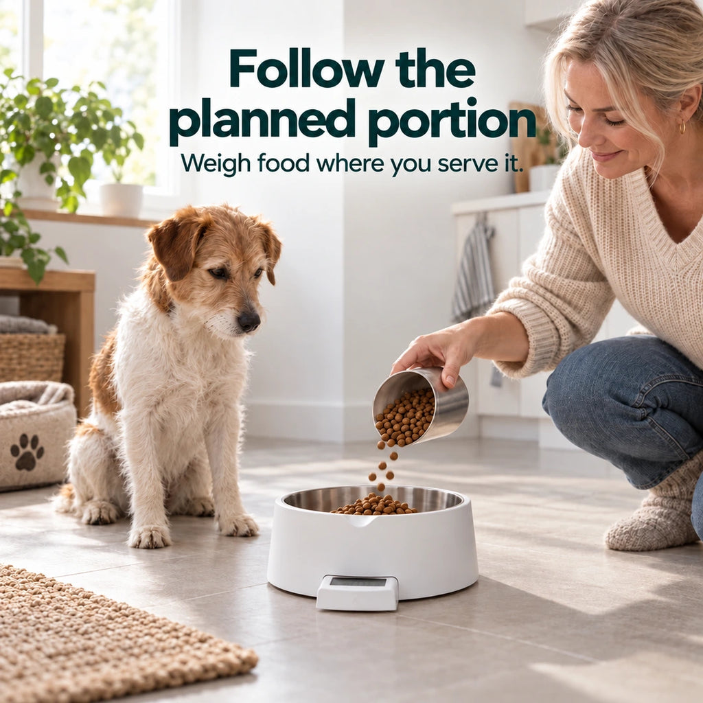 UpFeed Pro Pet Bowl with Scale, product view 6 - Petifo